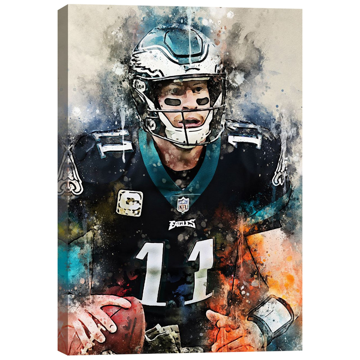 Carson Wentz Celebrity Sports Art Poster School Dining Room Decoration 5 Canvas Wall Art Poster Decor Gift