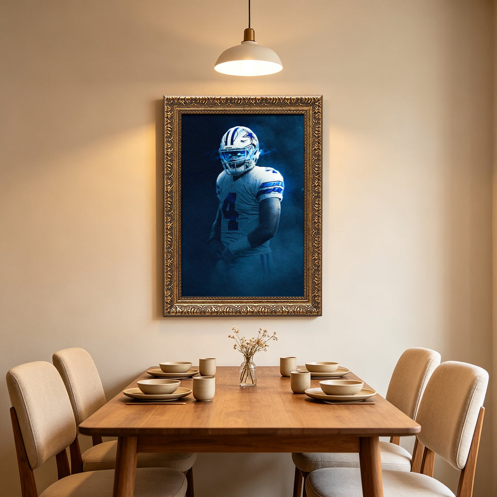 Dak Prescott Art Sports Decorative Poster School Dormitory 2 Canvas Wall Art Poster Decor Gift
