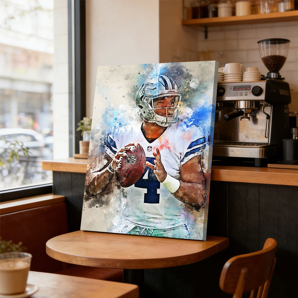 Dak Prescott Celebrity Sports Art Poster School Dining Room Decoration 5 Canvas Wall Art Poster Decor Gift