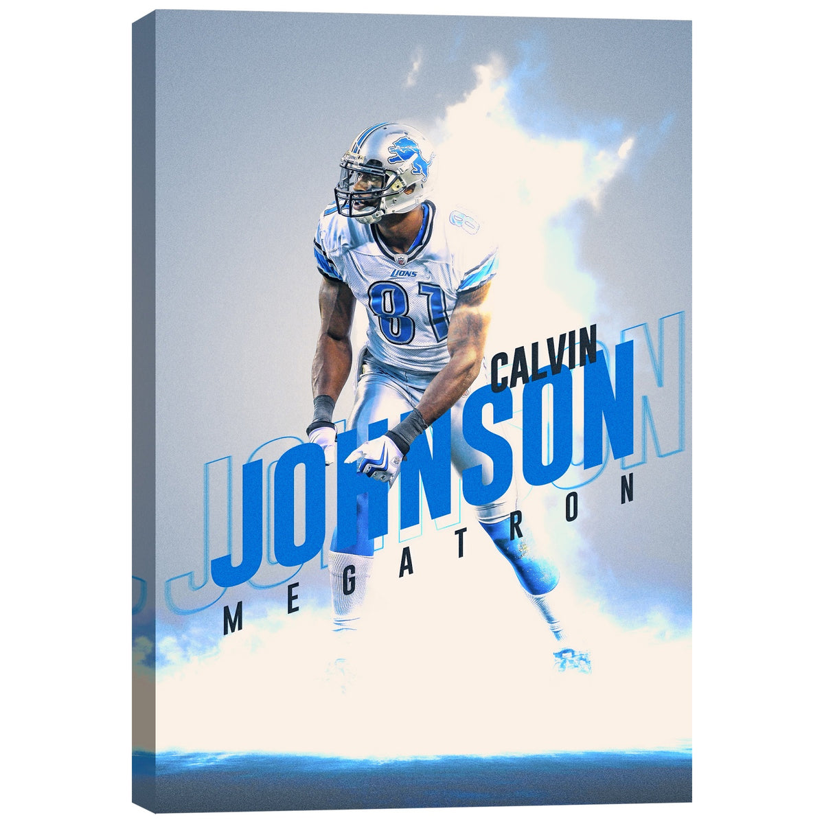 Calvin Johnson Celebrity Sports Art Poster School Dining Room Decoration 3 Canvas Wall Art Poster Decor Gift