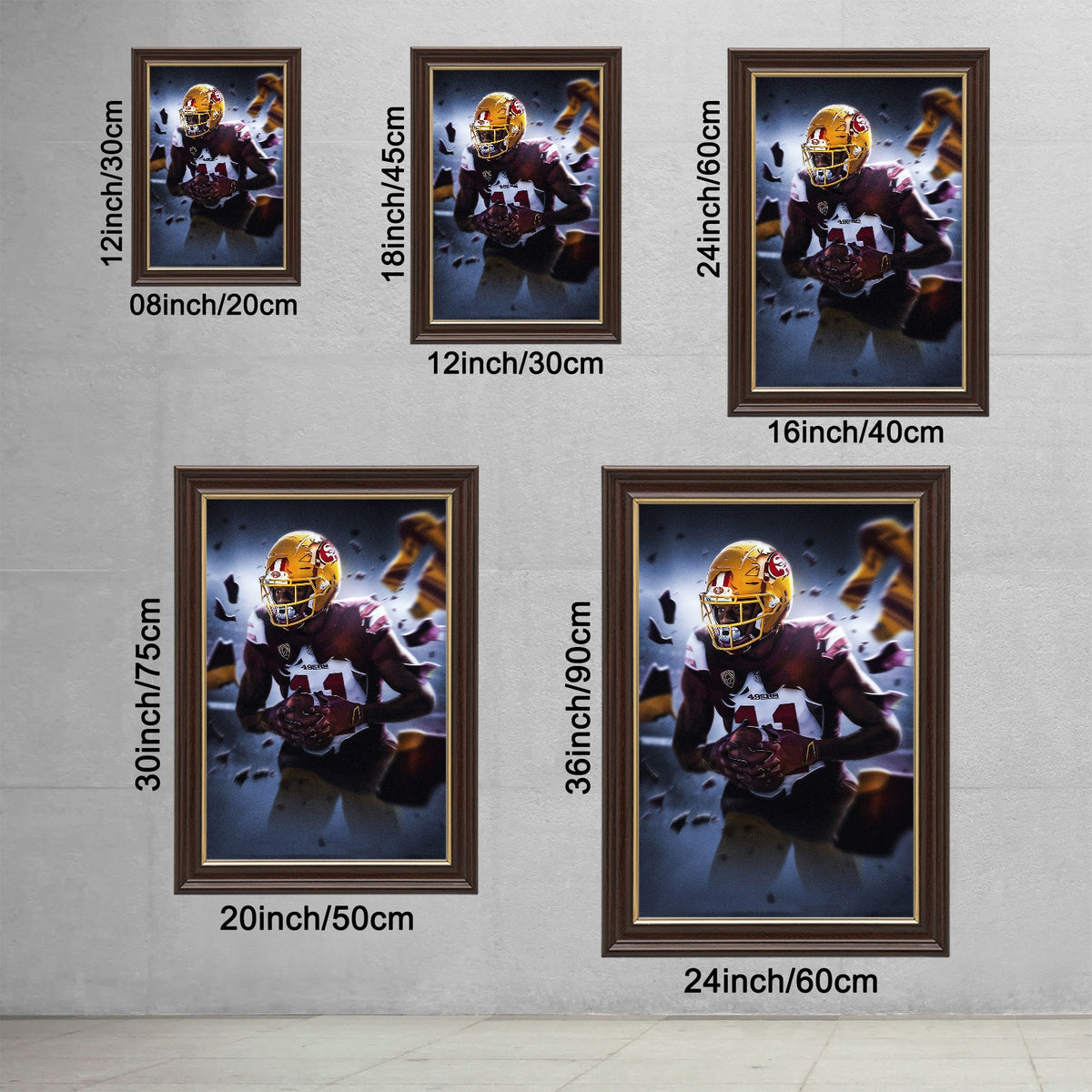 Brandon Aiyuk Art Sports Decorative Poster School Dormitory 1 Canvas Wall Art Poster Decor Gift