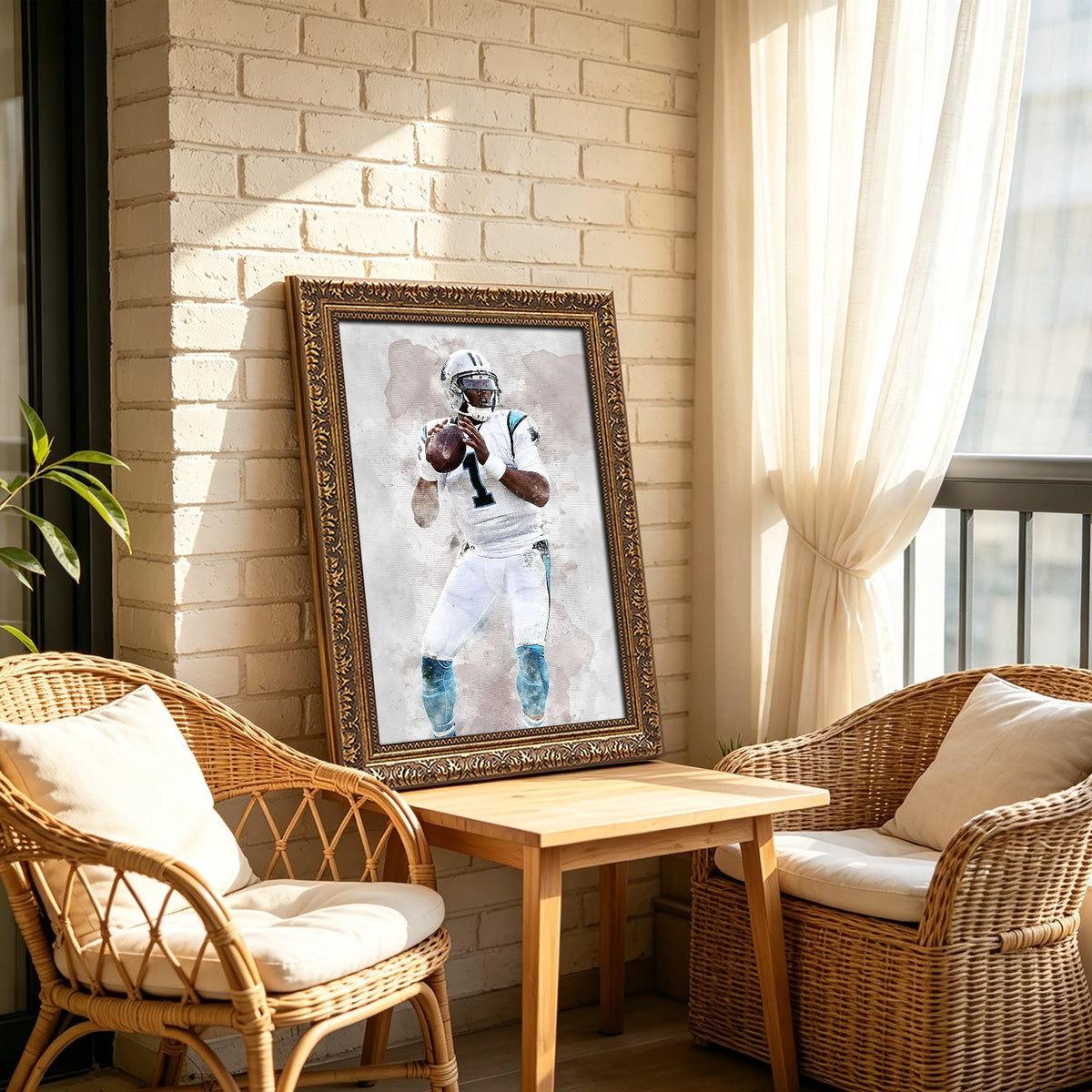 Cam Newton Celebrity Sports Art Poster School Dining Room Decoration 1 Canvas Wall Art Poster Decor Gift