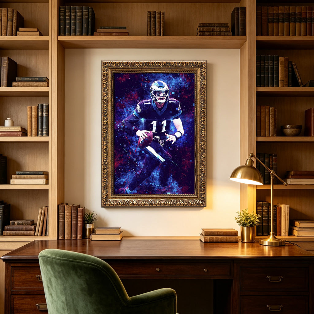 Carson Wentz Sports Celebrity Art Deco Poster 3 Canvas Wall Art Poster Decor Gift