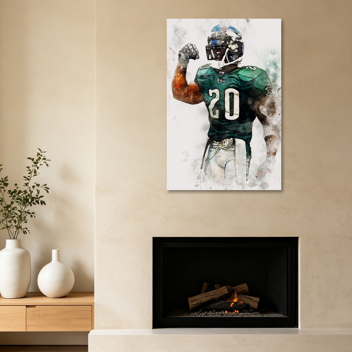 Brian Dawkins Art Poster 3 Canvas Wall Art Poster Decor Gift