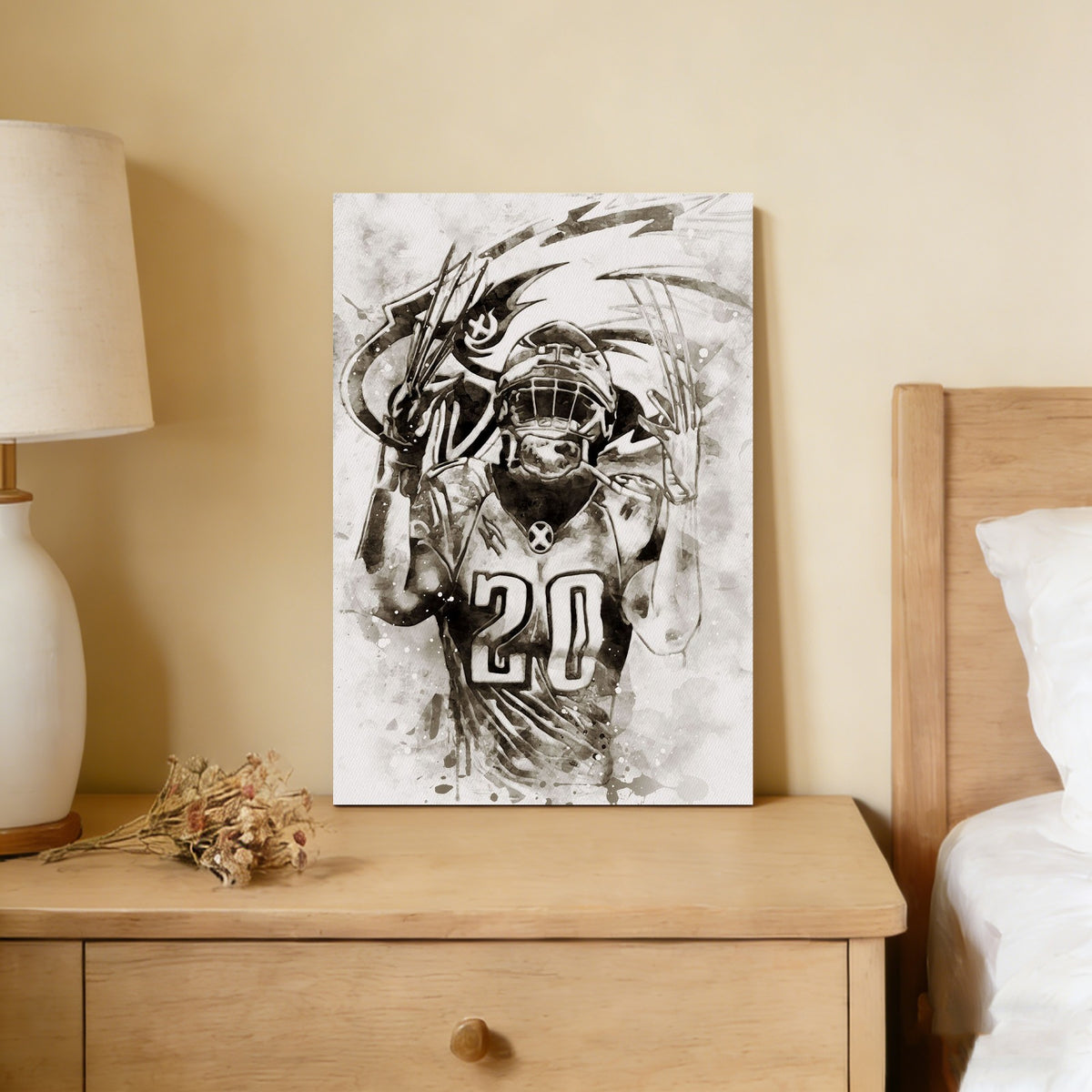 Brian Dawkins Art Poster 5 Canvas Wall Art Poster Decor Gift