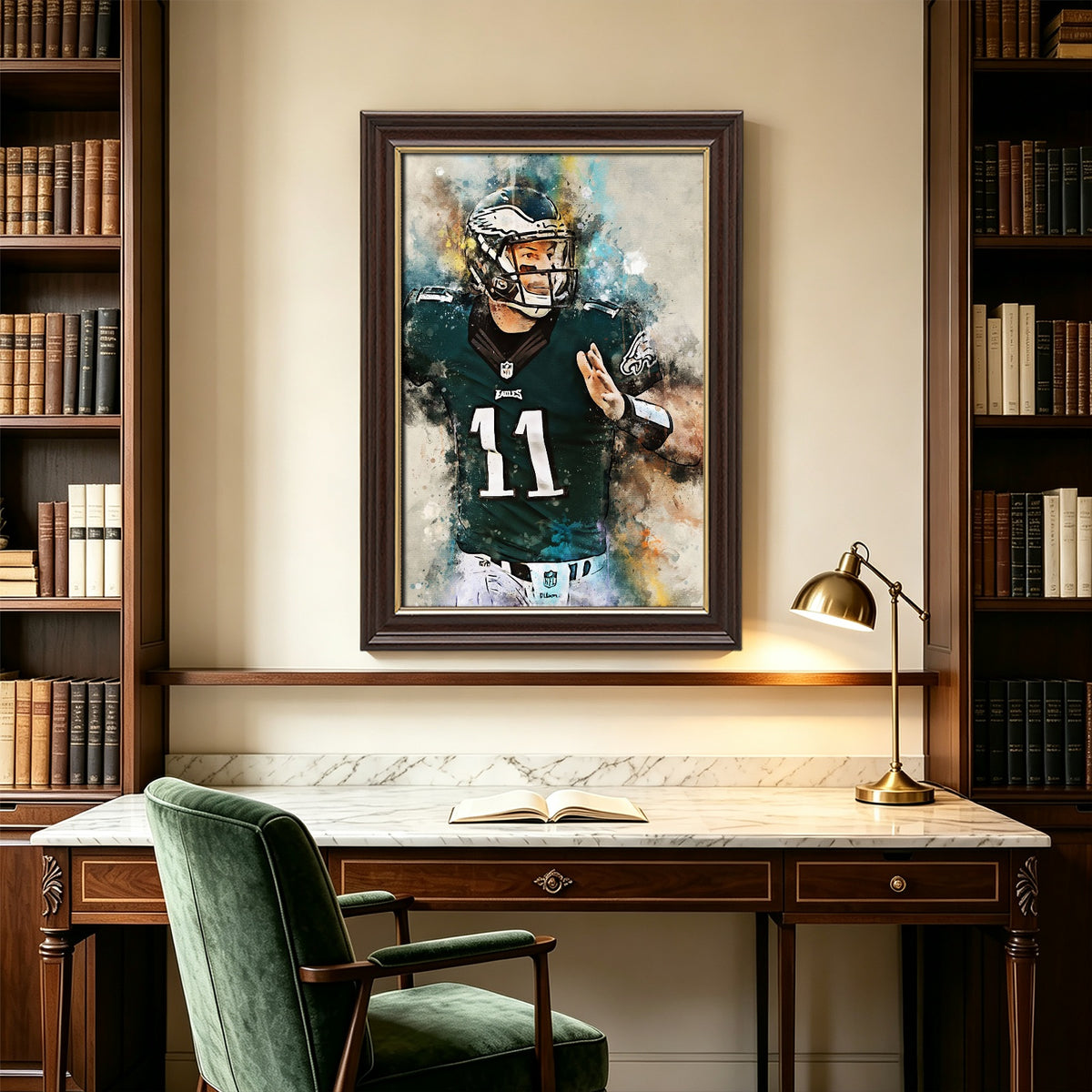 Carson Wentz Celebrity Sports Art Poster School Dining Room Decoration 2 Canvas Wall Art Poster Decor Gift