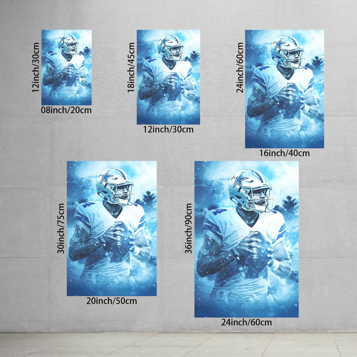 Dak Prescott Art Sports Decorative Poster School Dormitory 7 Canvas Wall Art Poster Decor Gift