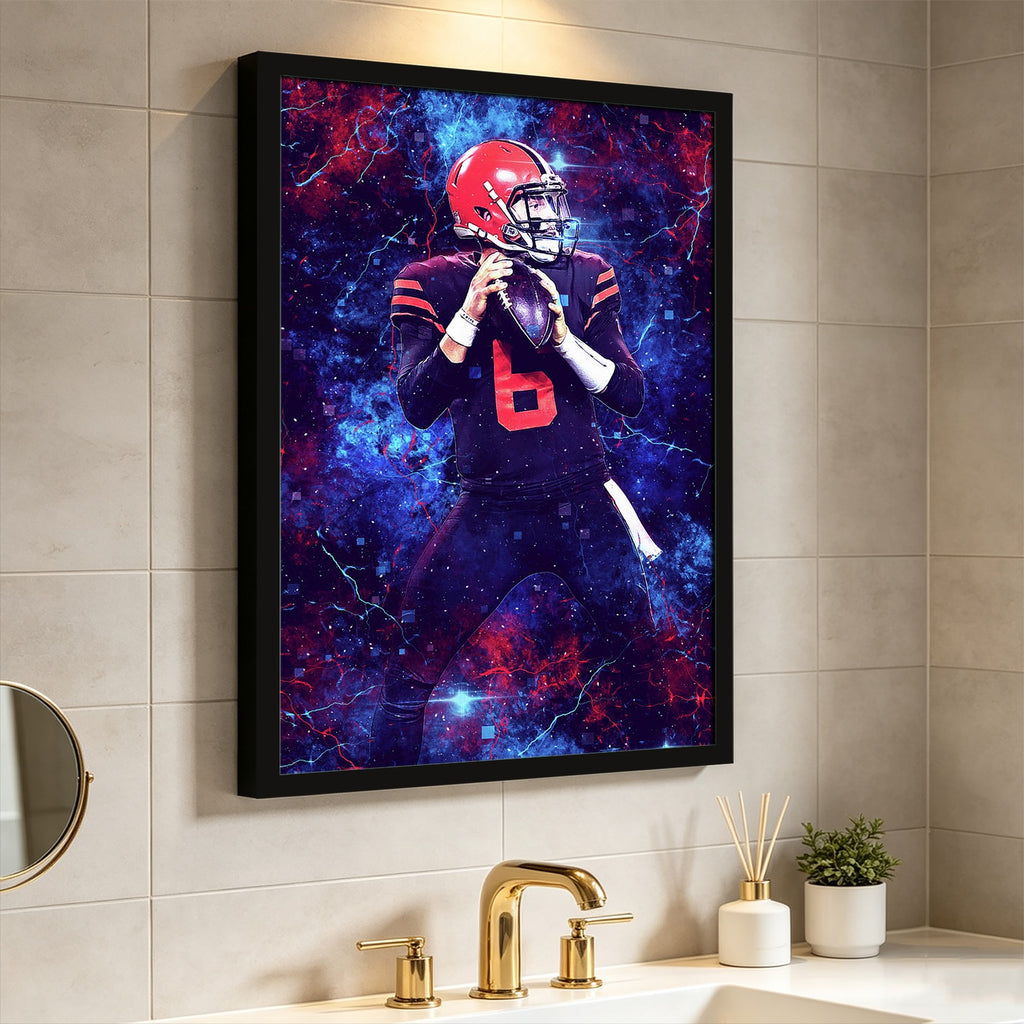 Baker Mayfield Sports Celebrity Art Deco Poster 2 Canvas Wall Art Poster Decor Gift