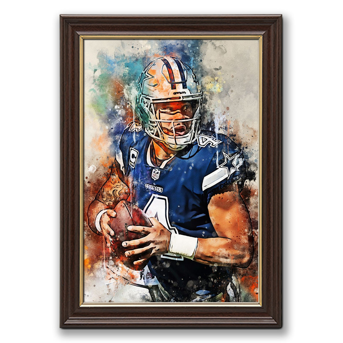 Dak Prescott Celebrity Sports Art Poster School Dining Room Decoration 2 Canvas Wall Art Poster Decor Gift