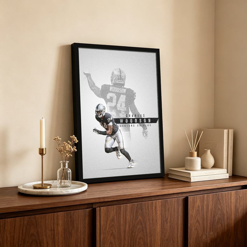 Charles Woodson Celebrity Sports Art Poster School Dining Room Decoration 6 Canvas Wall Art Poster Decor Gift