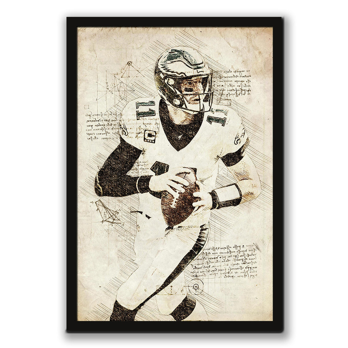 Carson Wentz Sports Celebrity Art Deco Poster 5 Canvas Wall Art Poster Decor Gift