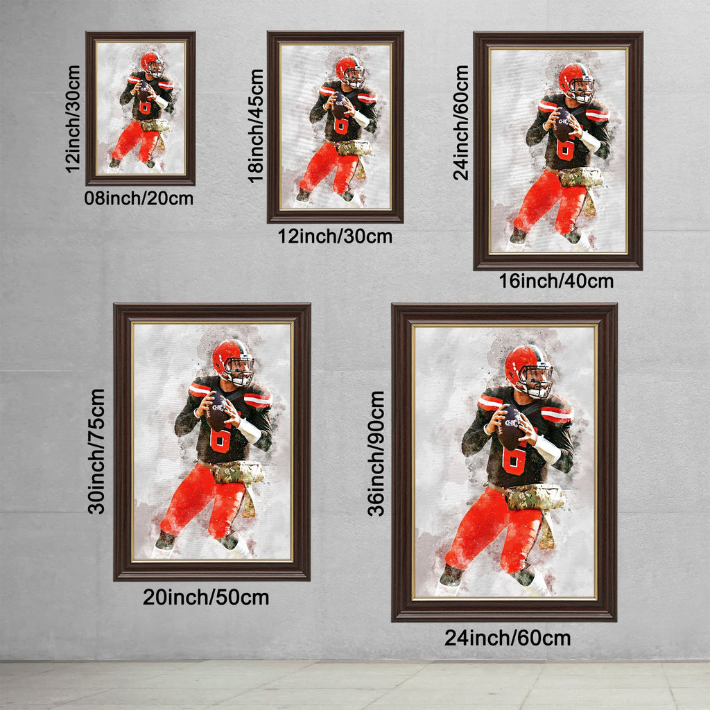 Baker Mayfield Celebrity Sports Art Poster School Dining Room Decoration 8 Canvas Wall Art Poster Decor Gift