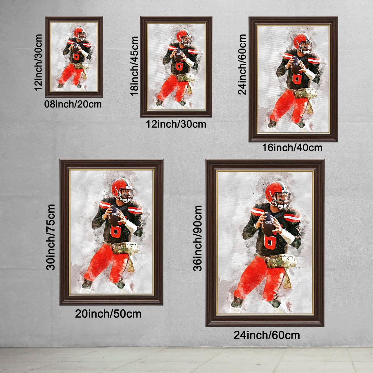 Baker Mayfield Celebrity Sports Art Poster School Dining Room Decoration 8 Canvas Wall Art Poster Decor Gift