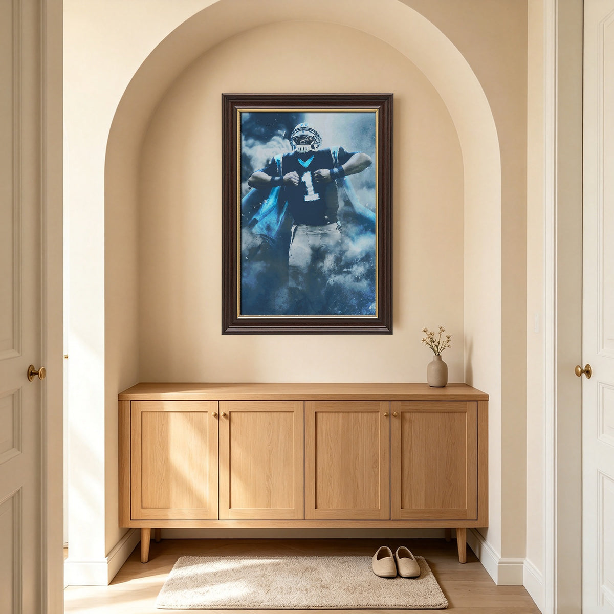 Cam Newton Sports Celebrity Art Deco Poster 2 Canvas Wall Art Poster Decor Gift
