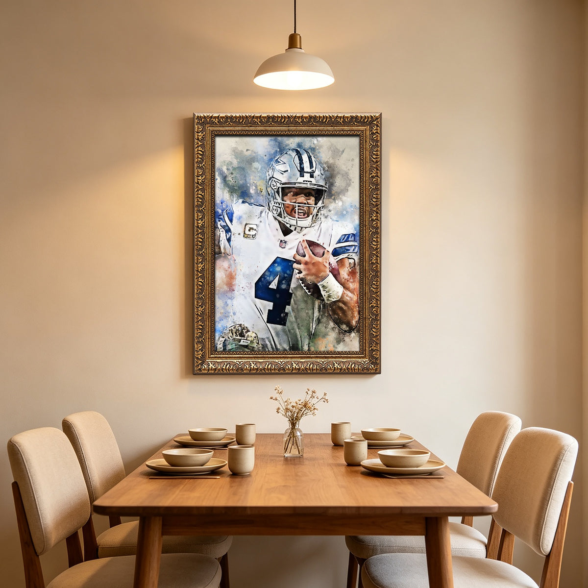Dak Prescott Celebrity Sports Art Poster School Dining Room Decoration 0 Canvas Wall Art Poster Decor Gift