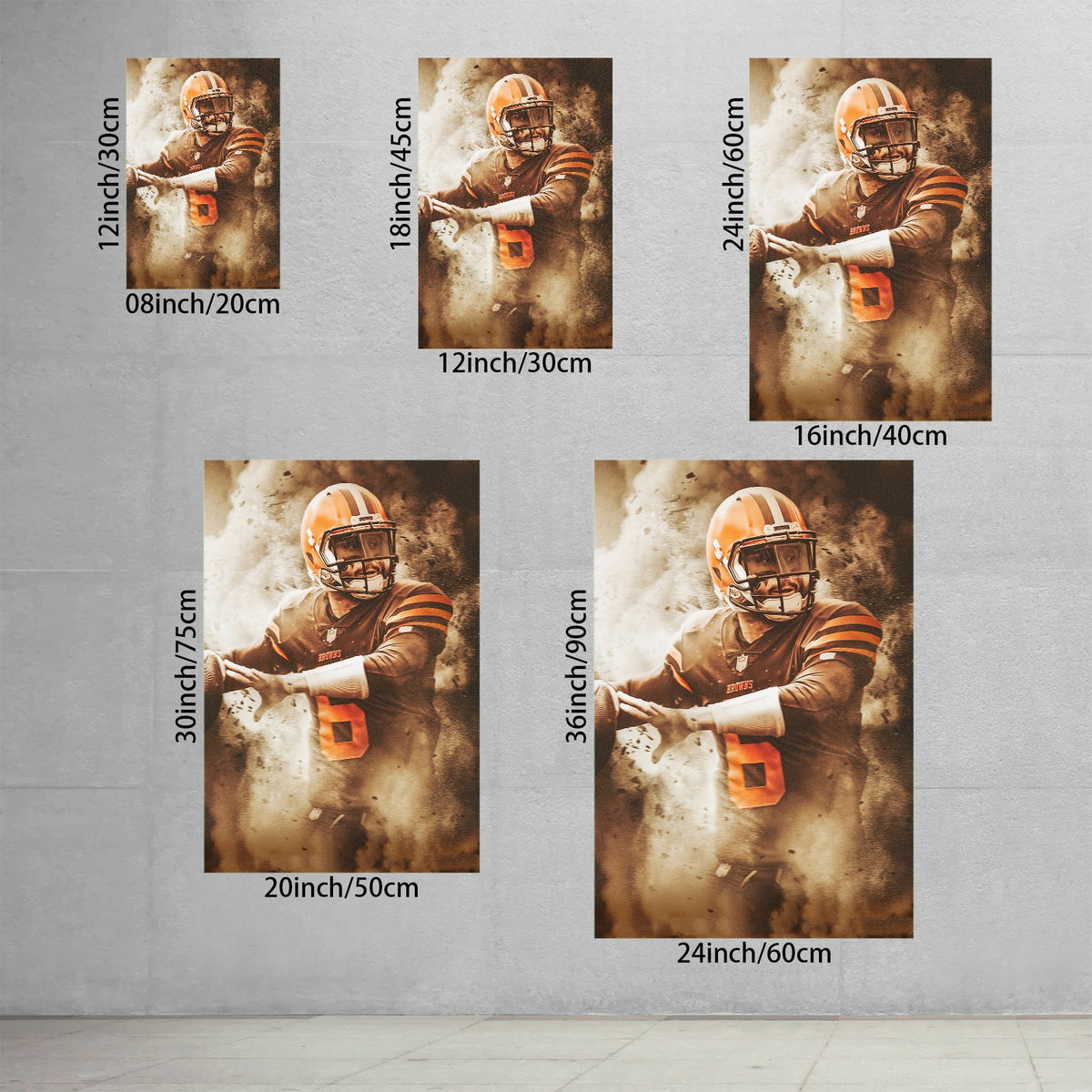 Baker Mayfield Art Sports Decorative Poster School Dormitory 3 Canvas Wall Art Poster Decor Gift