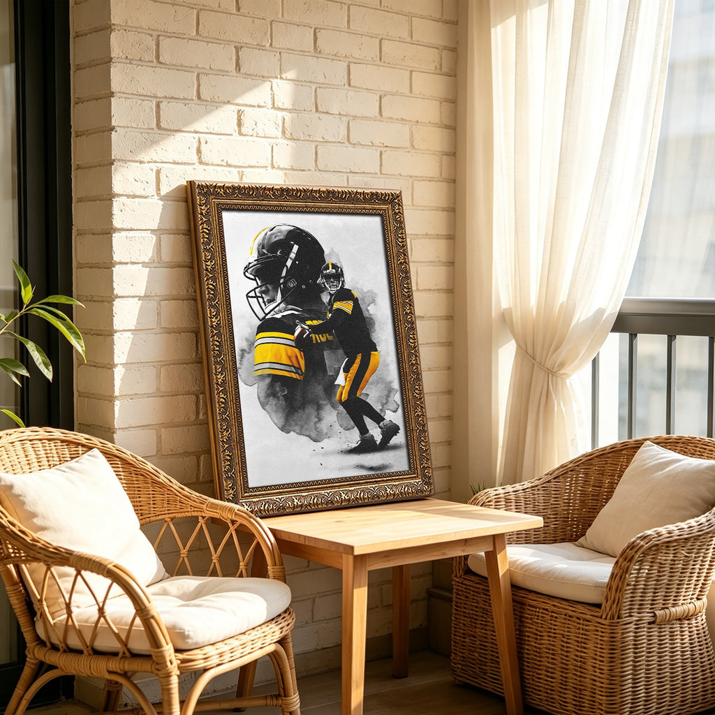 Ben Roethlisberger Art Sports Decorative Poster School Dormitory 4 Canvas Wall Art Poster Decor Gift