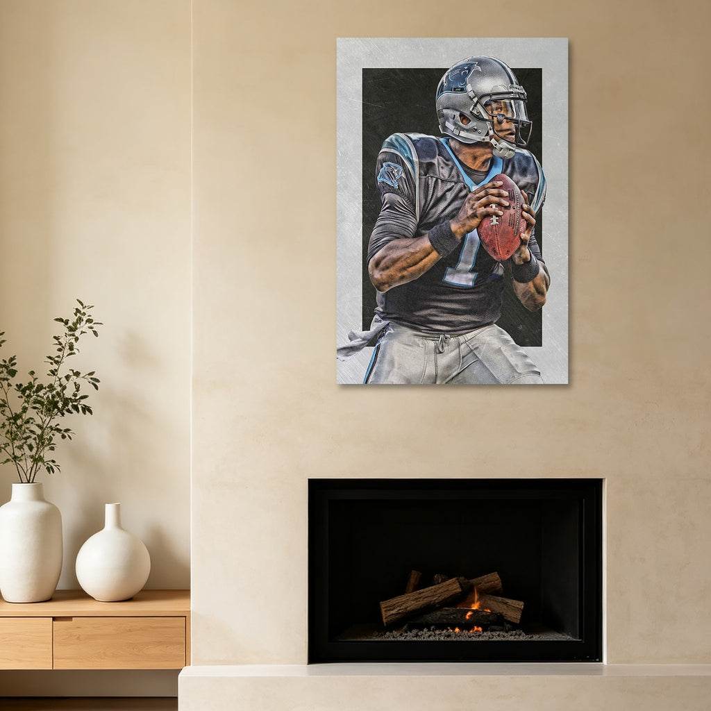 Cam Newton Sports Celebrity Art Deco Poster 6 Canvas Wall Art Poster Decor Gift