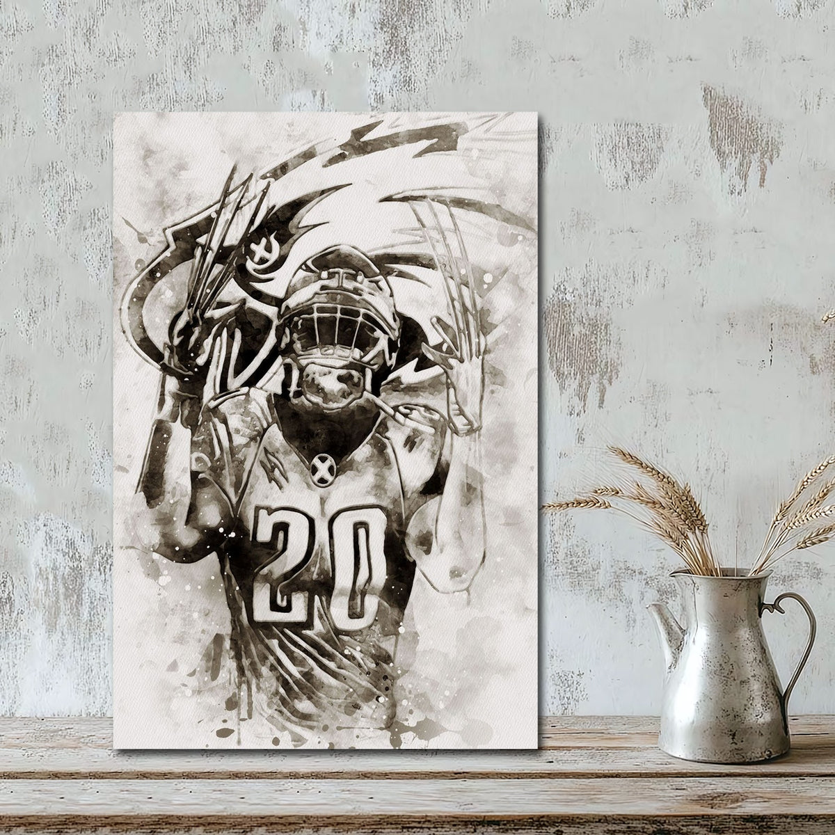 Brian Dawkins Art Poster 5 Canvas Wall Art Poster Decor Gift