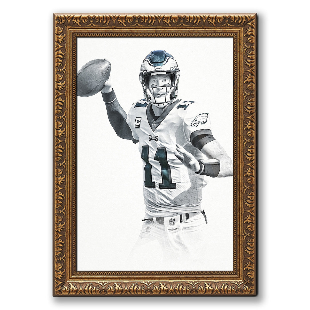Carson Wentz Art Sports Decorative Poster School Dormitory 9 Canvas Wall Art Poster Decor Gift