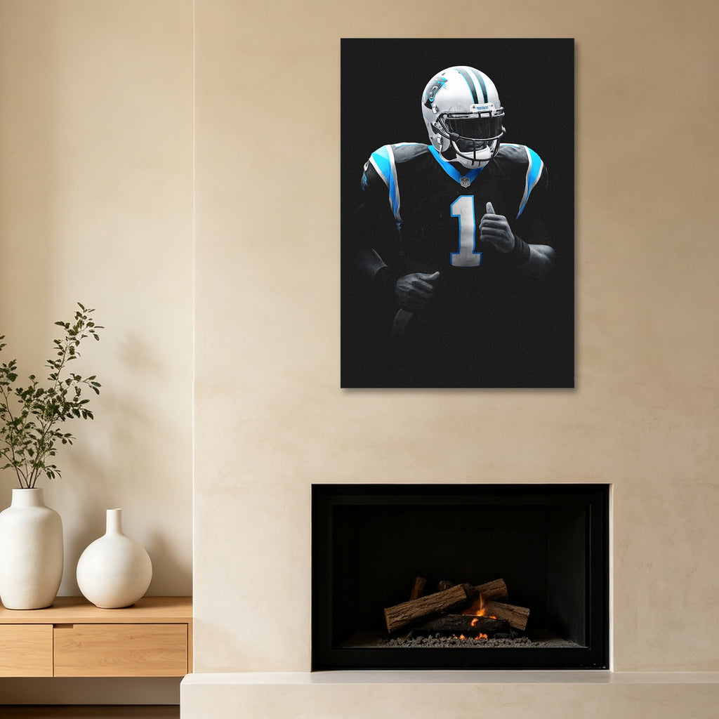 Cam Newton Art Sports Decorative Poster School Dormitory 3 Canvas Wall Art Poster Decor Gift