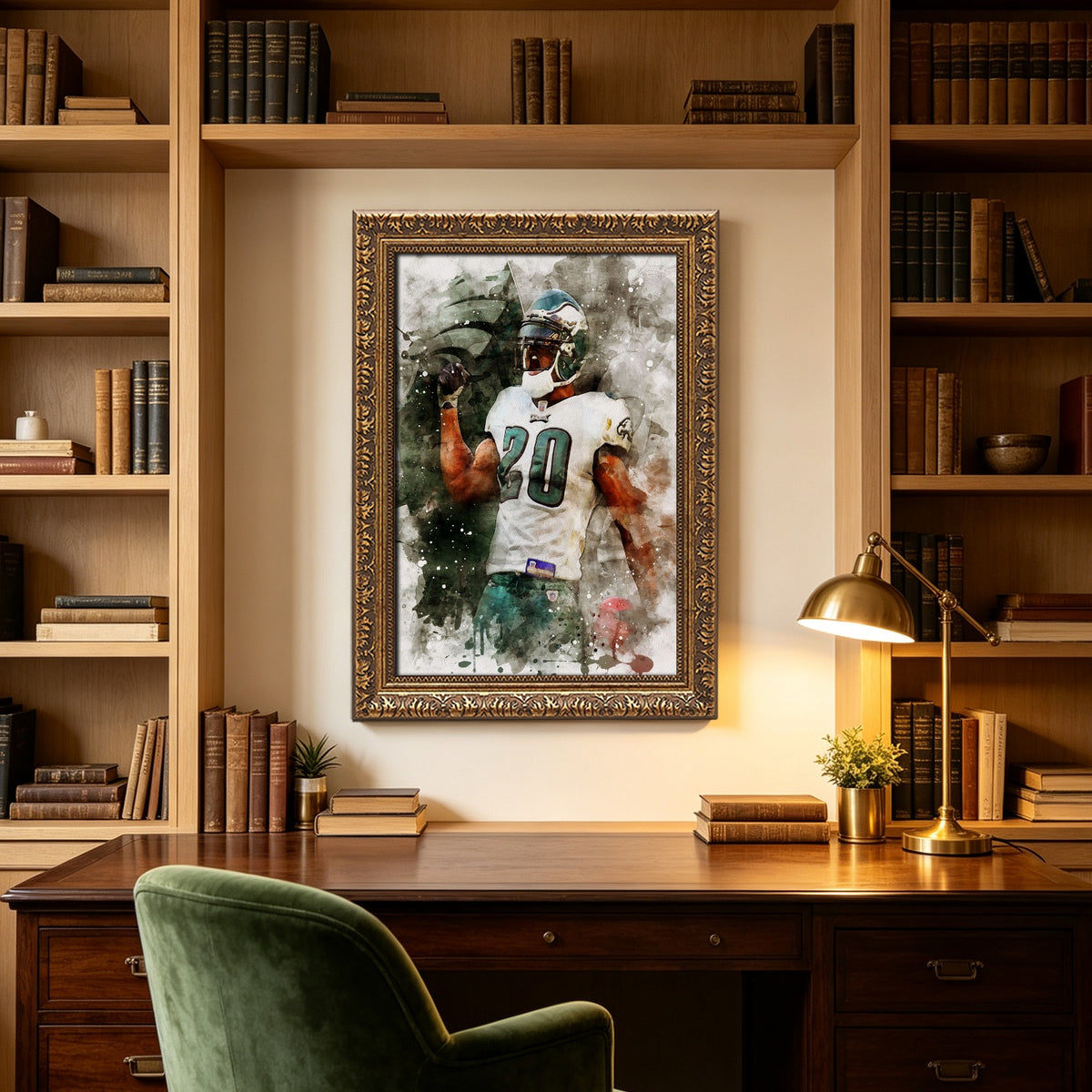 Brian Dawkins Art Poster 4 Canvas Wall Art Poster Decor Gift