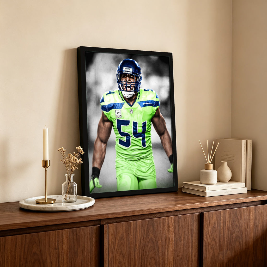 Bobby Wagner Art Sports Decorative Poster School Dormitory 7 Canvas Wall Art Poster Decor Gift