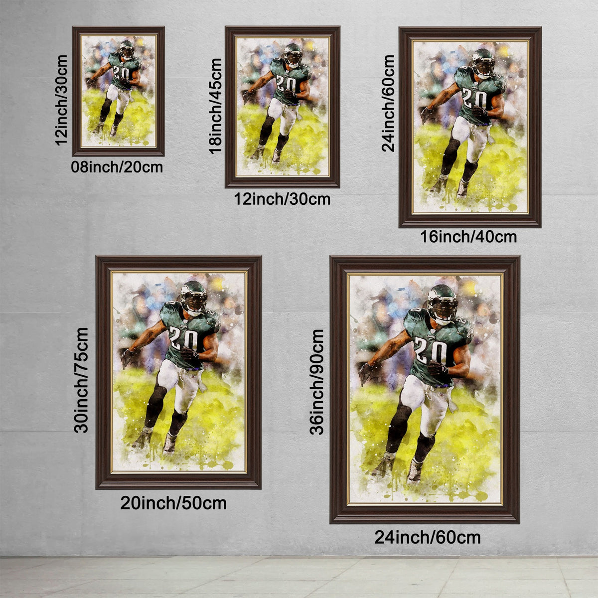 Brian Dawkins Art Poster 2 Canvas Wall Art Poster Decor Gift