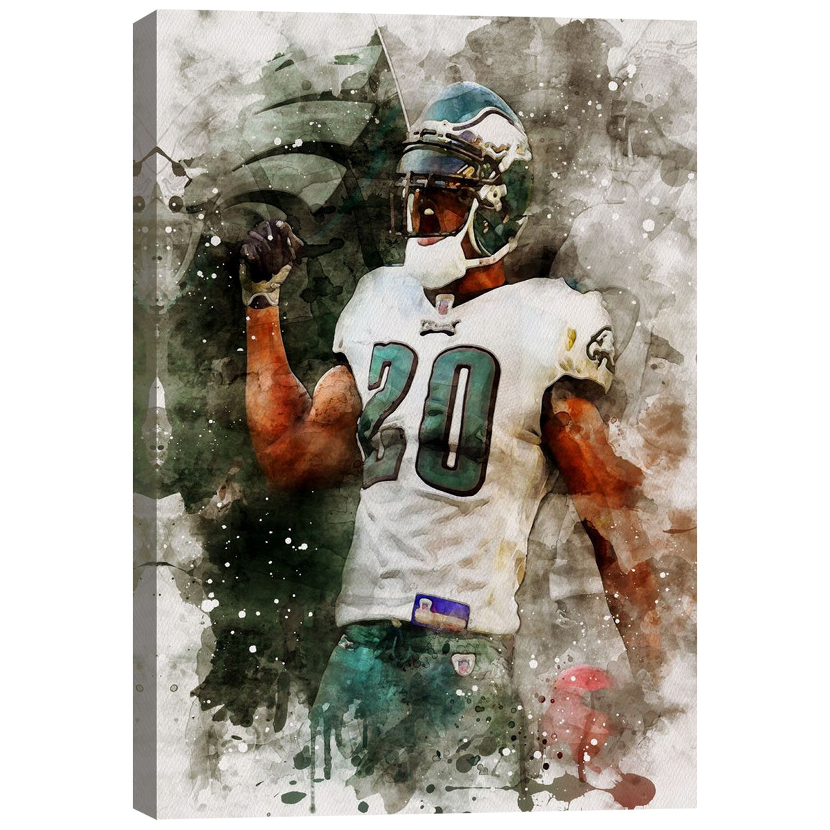 Brian Dawkins Art Poster 4 Canvas Wall Art Poster Decor Gift