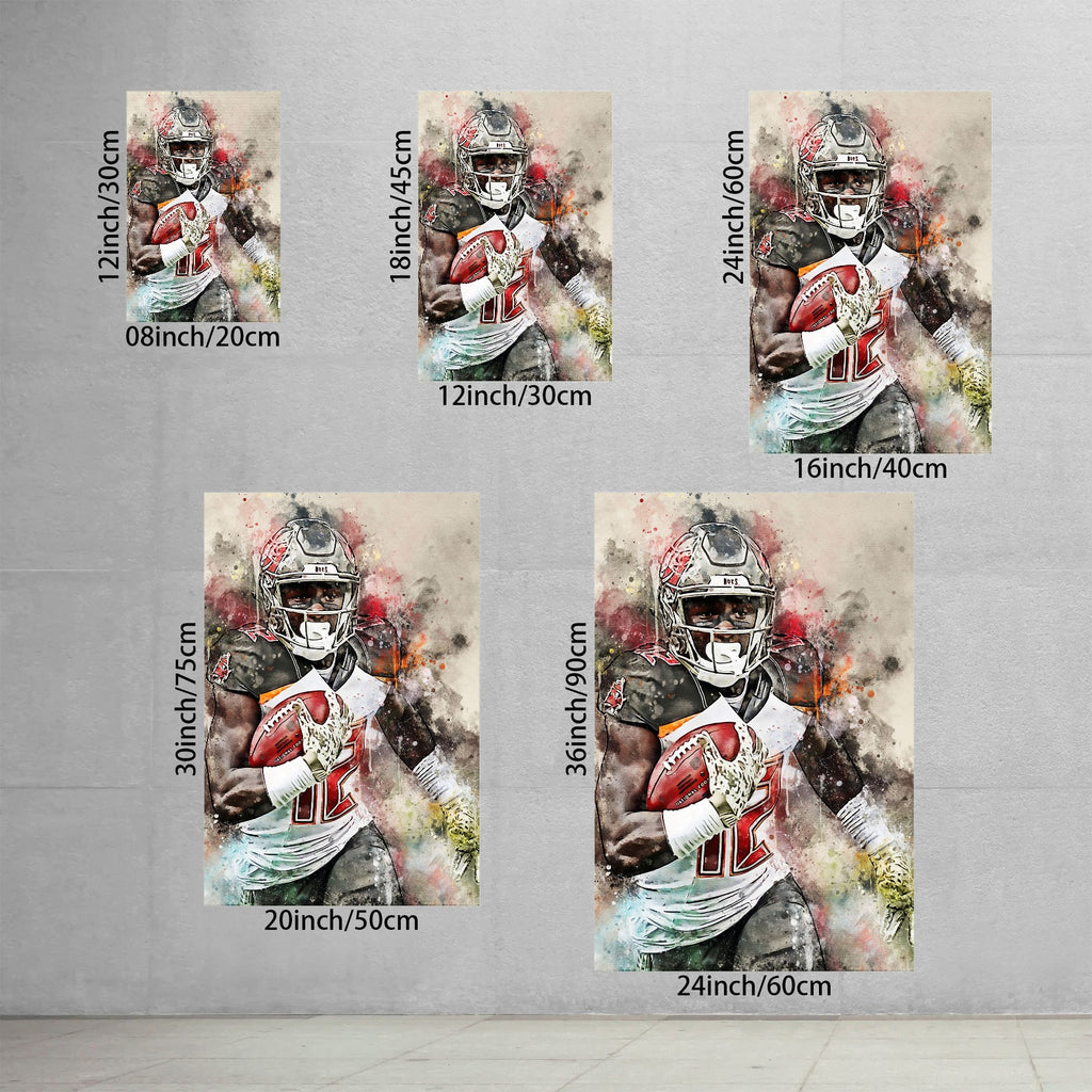 Chris Godwin Art Sports Decorative Poster School Dormitory 8 Canvas Wall Art Poster Decor Gift