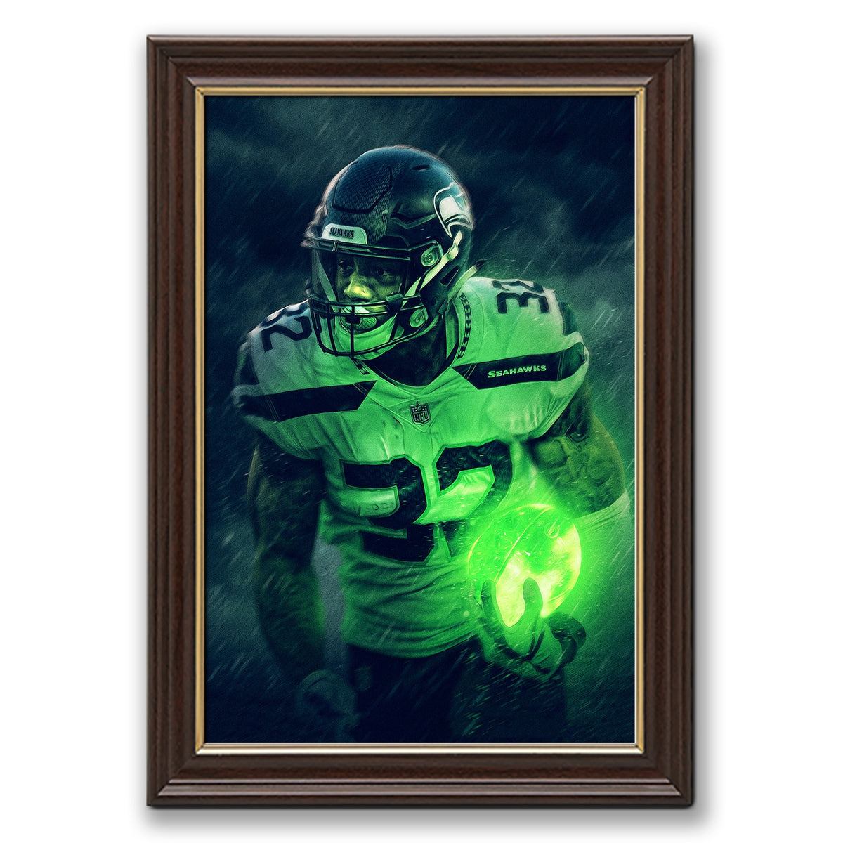 Chris Carson Art Sports Decorative Poster School Dormitory 3 Canvas Wall Art Poster Decor Gift