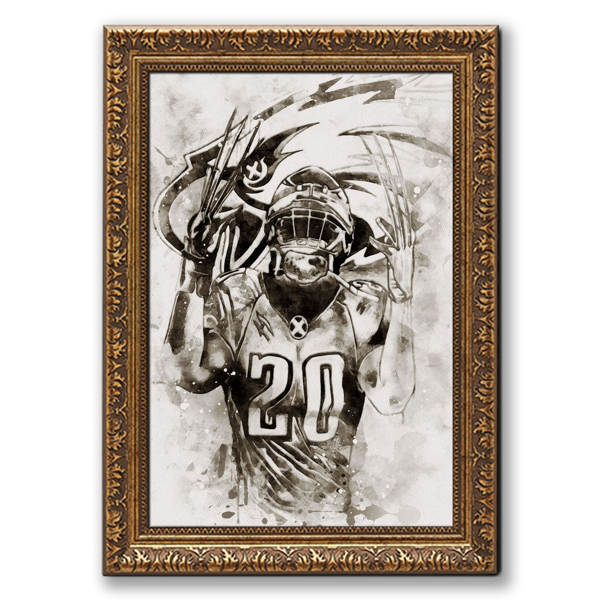 Brian Dawkins Art Poster 5 Canvas Wall Art Poster Decor Gift