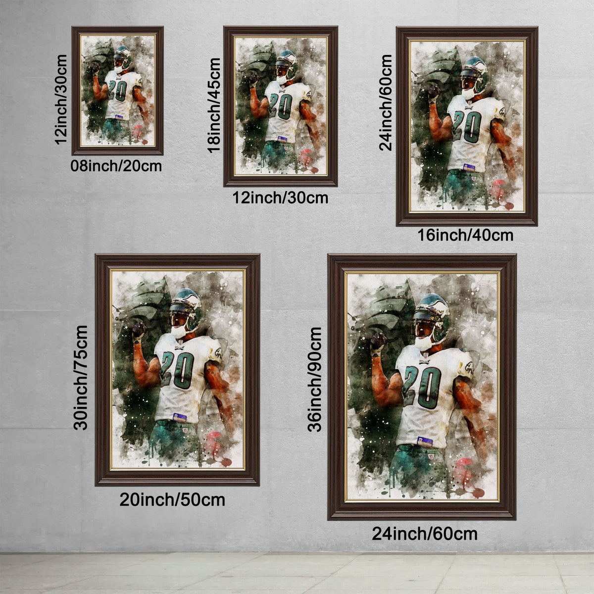 Brian Dawkins Art Poster 4 Canvas Wall Art Poster Decor Gift