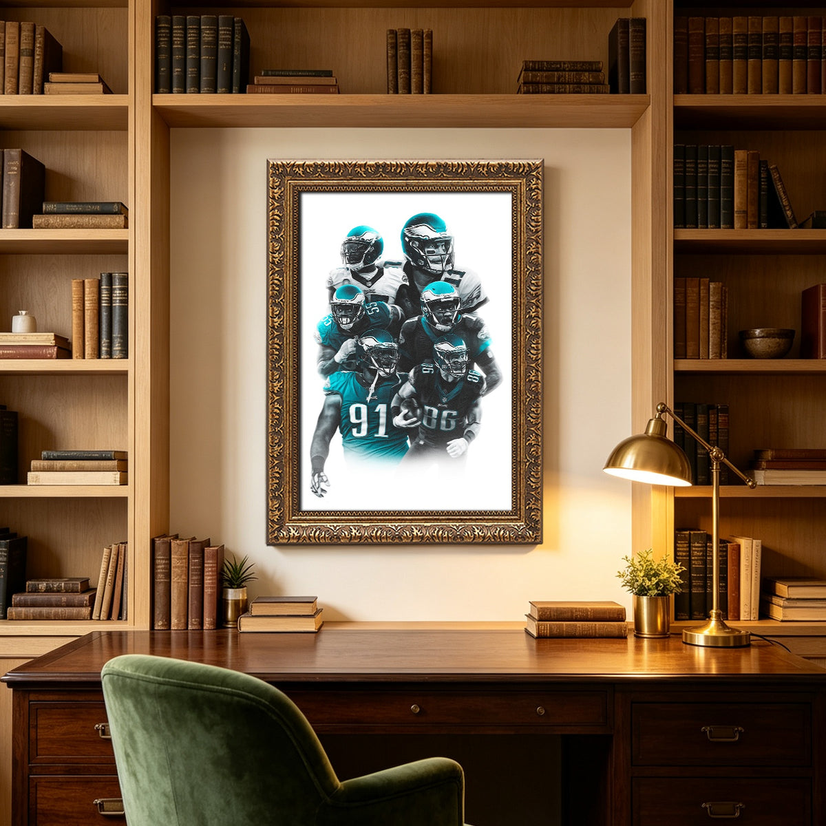 Carson Wentz Alshon Jeffery Art Sports Decorative Poster School Dormitory 6 Canvas Wall Art Poster Decor Gift