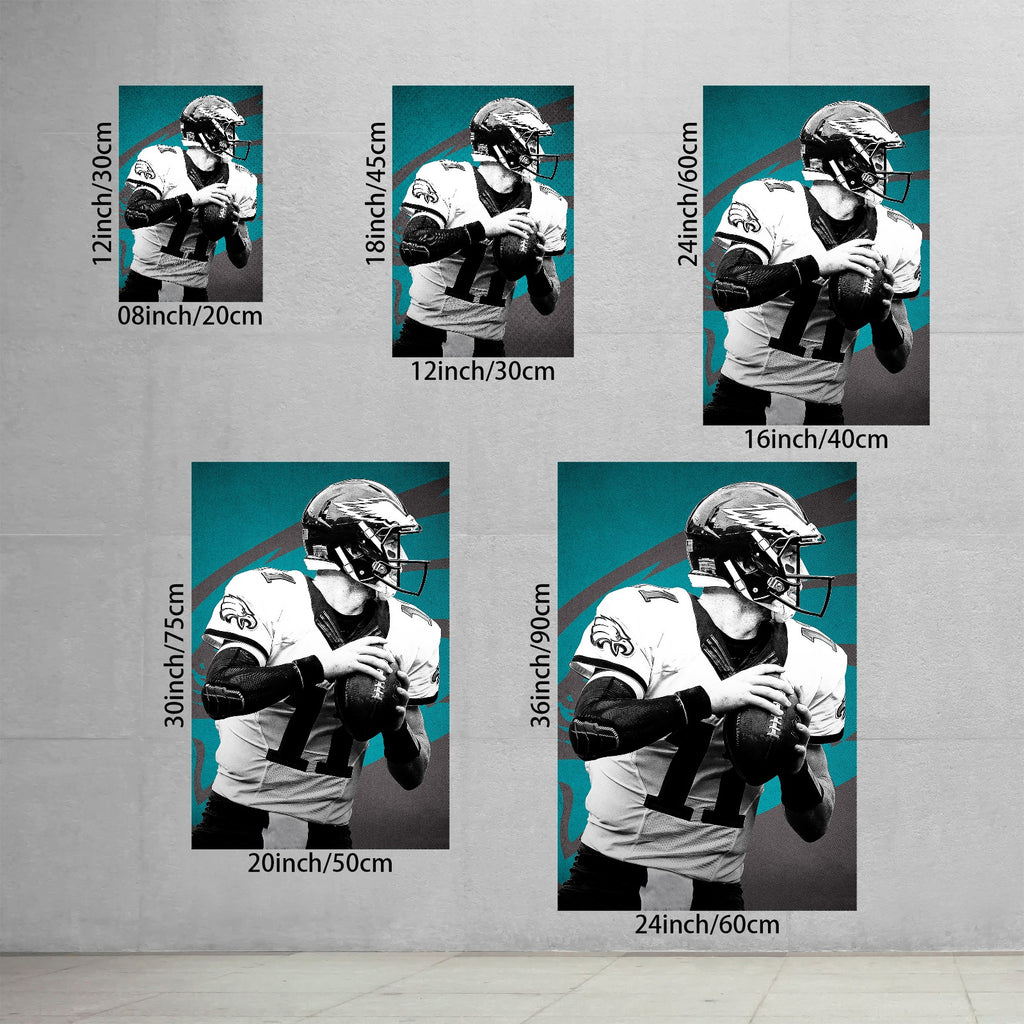 Carson Wentz Celebrity Sports Art Poster School Dining Room Decoration 1 Canvas Wall Art Poster Decor Gift