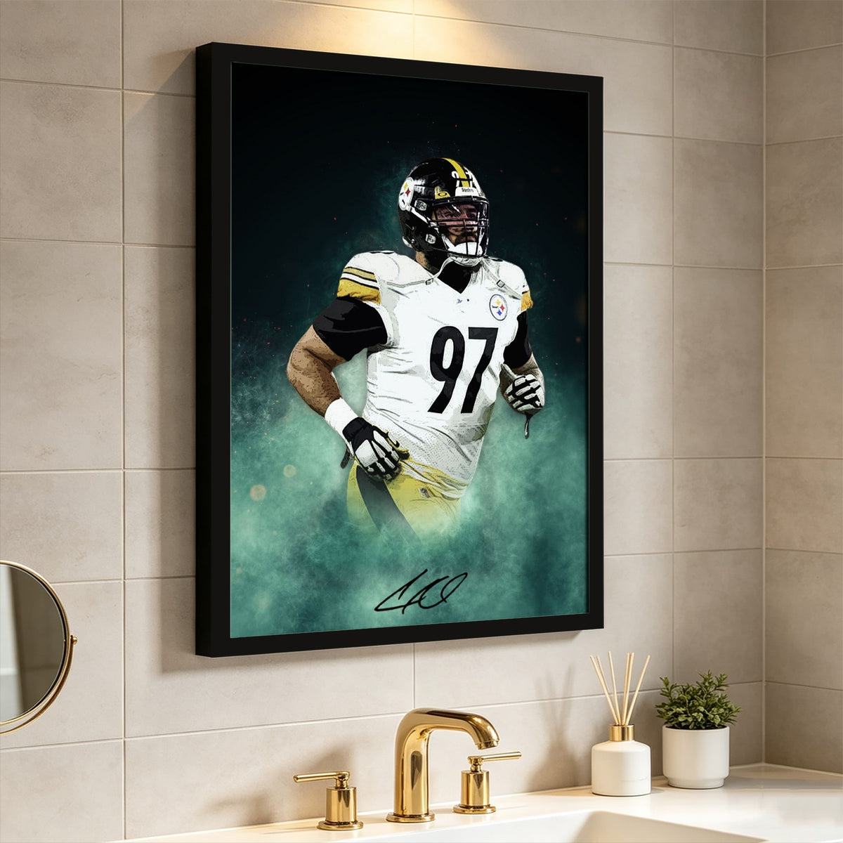 Cameron Heyward Celebrity Sports Art Poster School Dining Room Decoration 4 Canvas Wall Art Poster Decor Gift