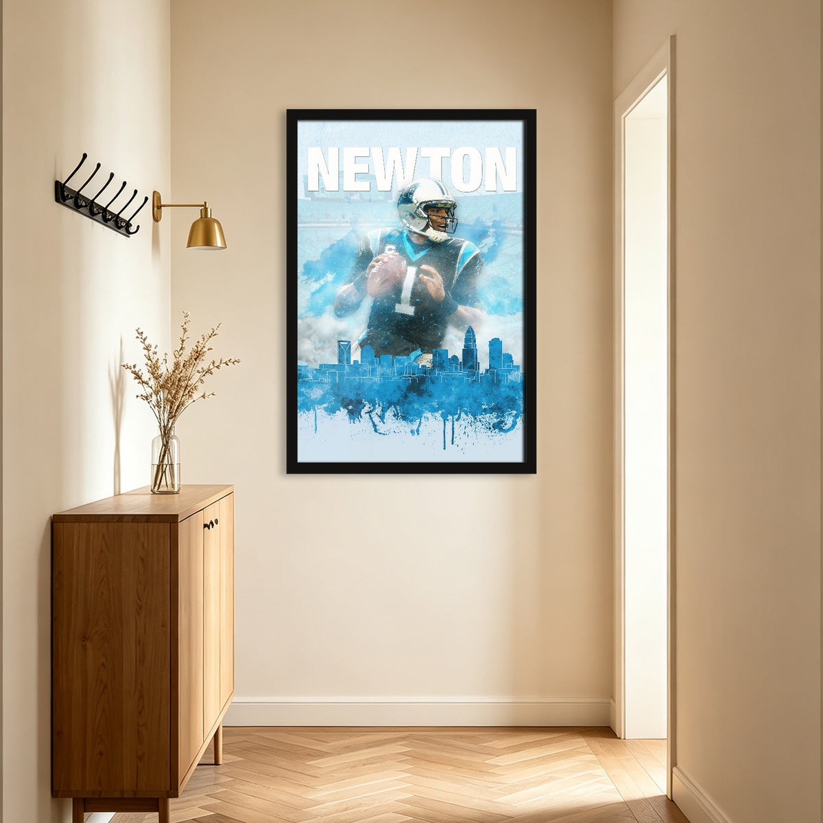 Cam Newton Sports Celebrity Art Deco Poster 4 Canvas Wall Art Poster Decor Gift