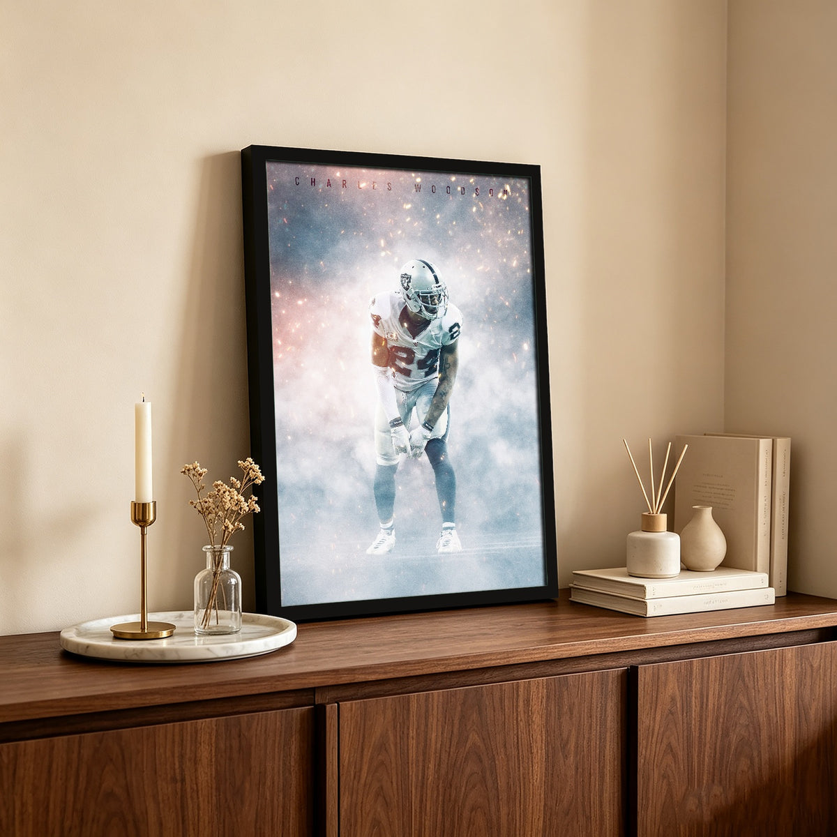 Charles Woodson Celebrity Sports Art Poster School Dining Room Decoration 3 Canvas Wall Art Poster Decor Gift
