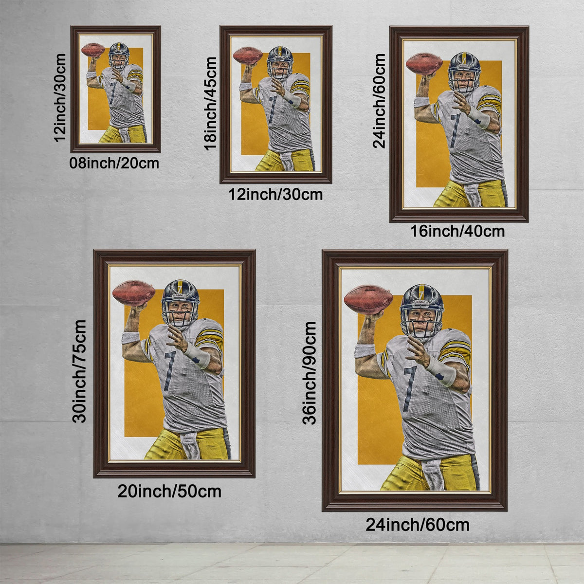 Ben Roethlisberger Sports Celebrity Art Deco Poster 1 Canvas Wall Art Poster Decor Gift