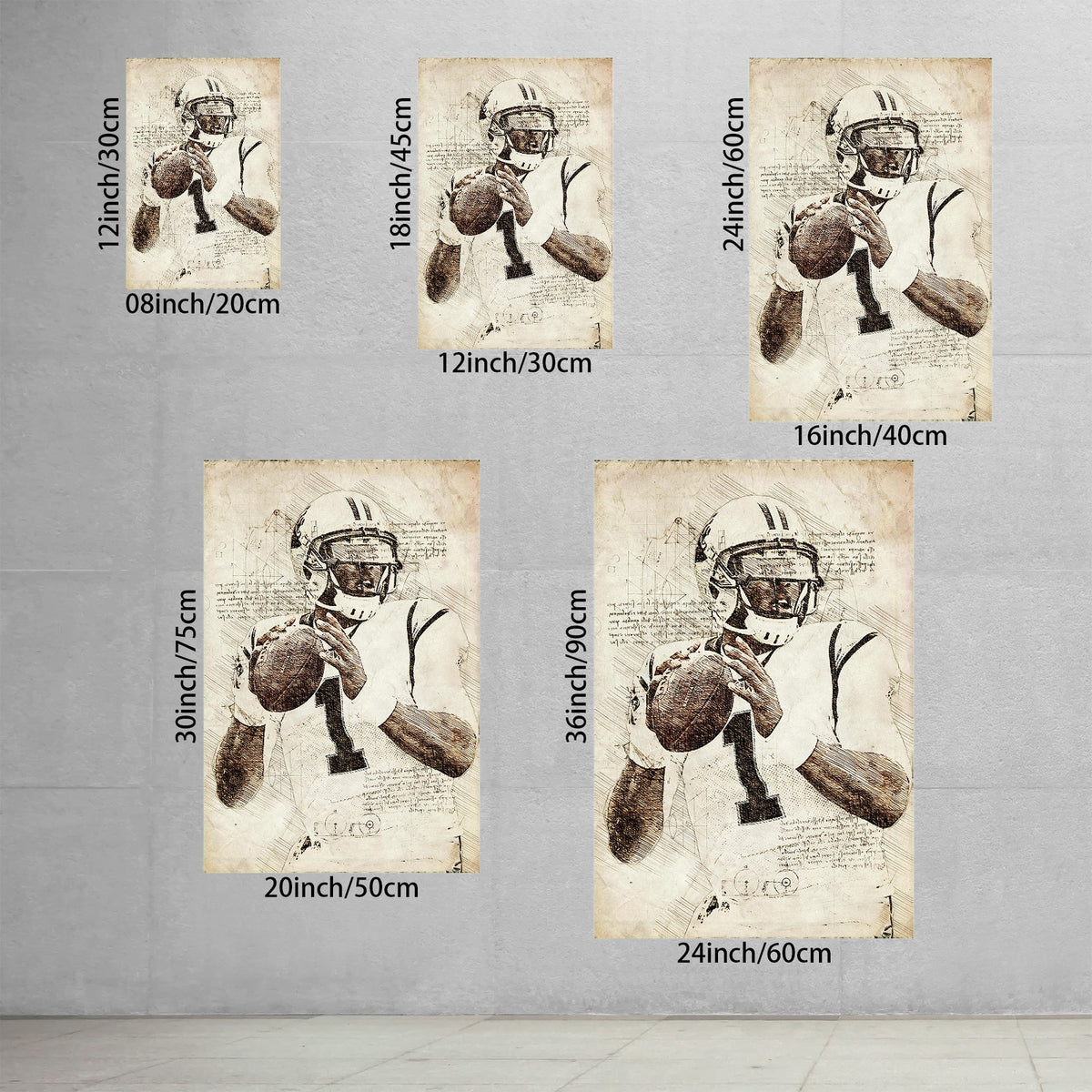 Cam Newton Sports Celebrity Art Deco Poster 7 Canvas Wall Art Poster Decor Gift