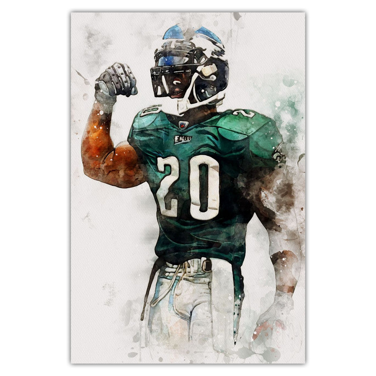 Brian Dawkins Art Poster 3 Canvas Wall Art Poster Decor Gift