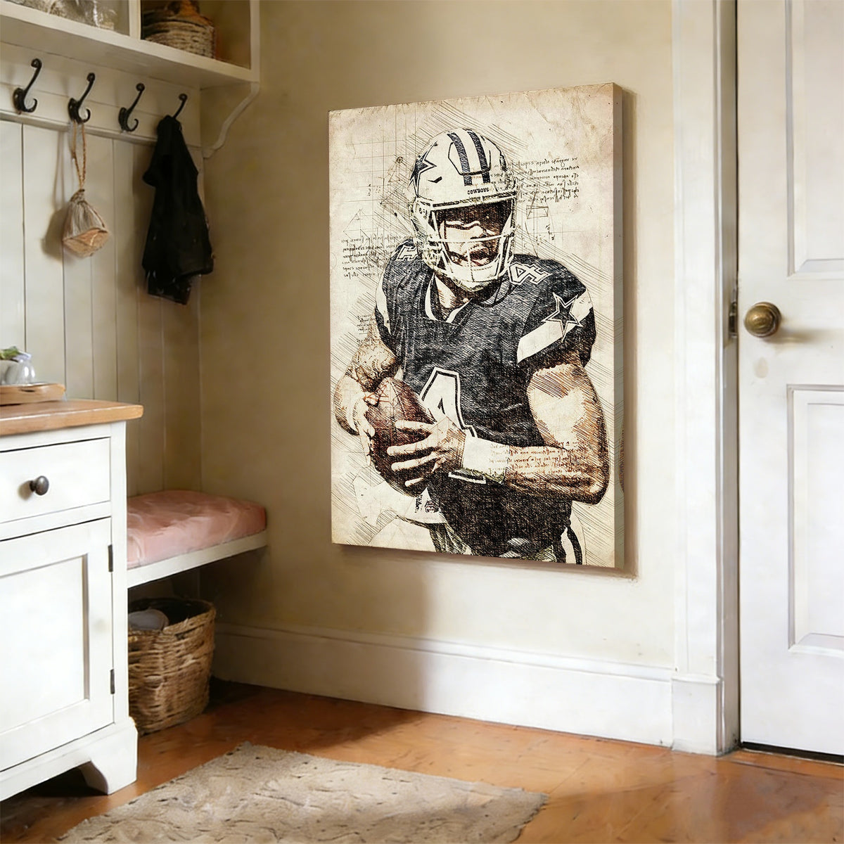 Dak Prescott Sports Celebrity Art Deco Poster 5 Canvas Wall Art Poster Decor Gift