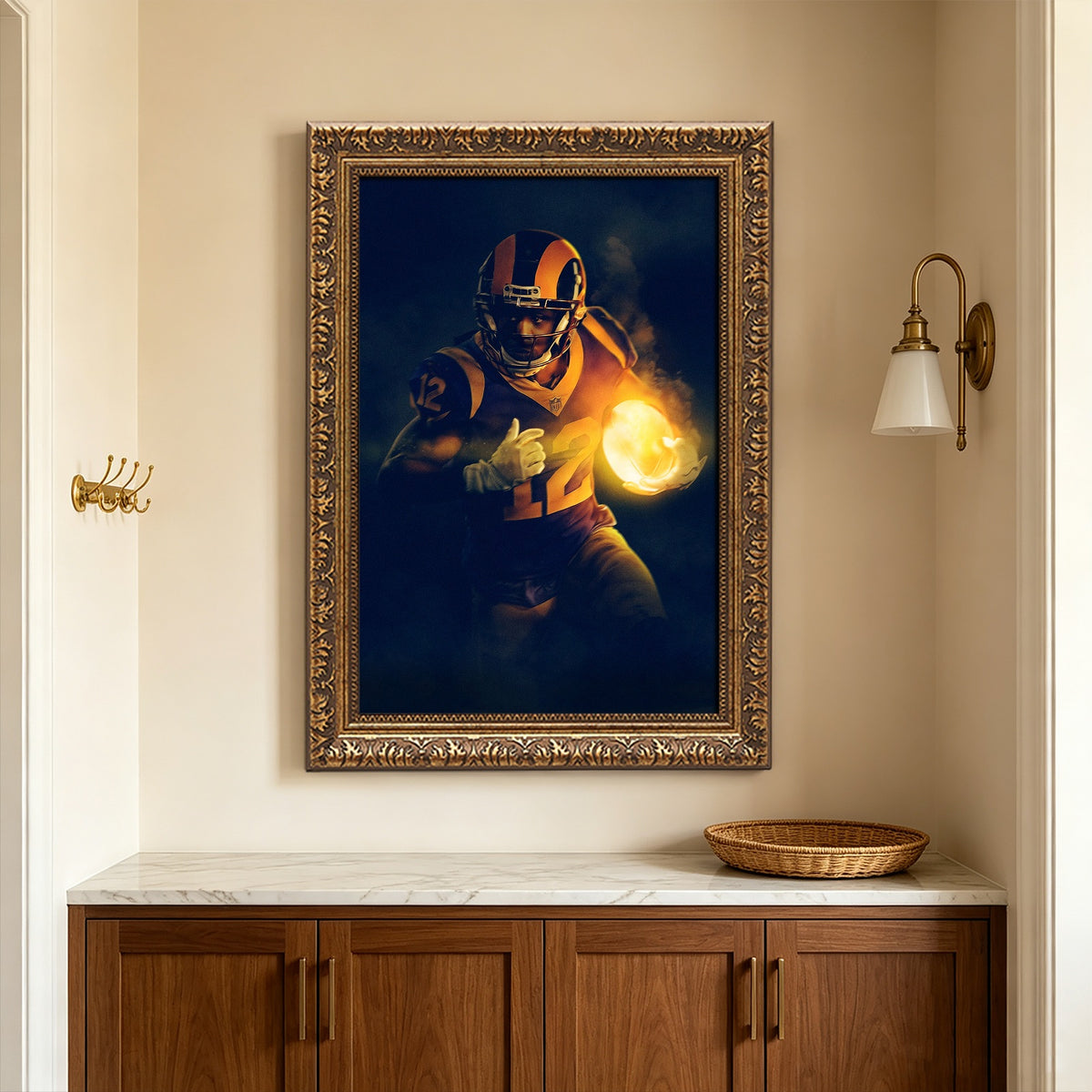 Brandin Cooks Art Sports Decorative Poster School Dormitory 0 Canvas Wall Art Poster Decor Gift