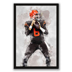 Baker Mayfield Celebrity Sports Art Poster School Dining Room Decoration 6 Canvas Wall Art Poster Decor Gift