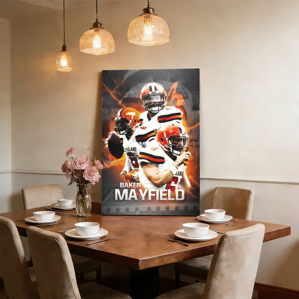 Baker Mayfield Sports Celebrity Art Deco Poster 10 Canvas Wall Art Poster Decor Gift