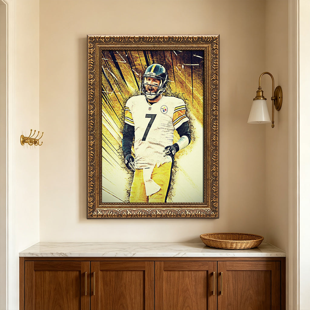Ben Roethlisberger Celebrity Sports Art Poster School Dining Room Decoration 5 Canvas Wall Art Poster Decor Gift