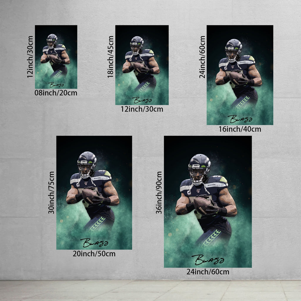Bobby Wagner Celebrity Sports Art Poster School Dining Room Decoration 4 Canvas Wall Art Poster Decor Gift