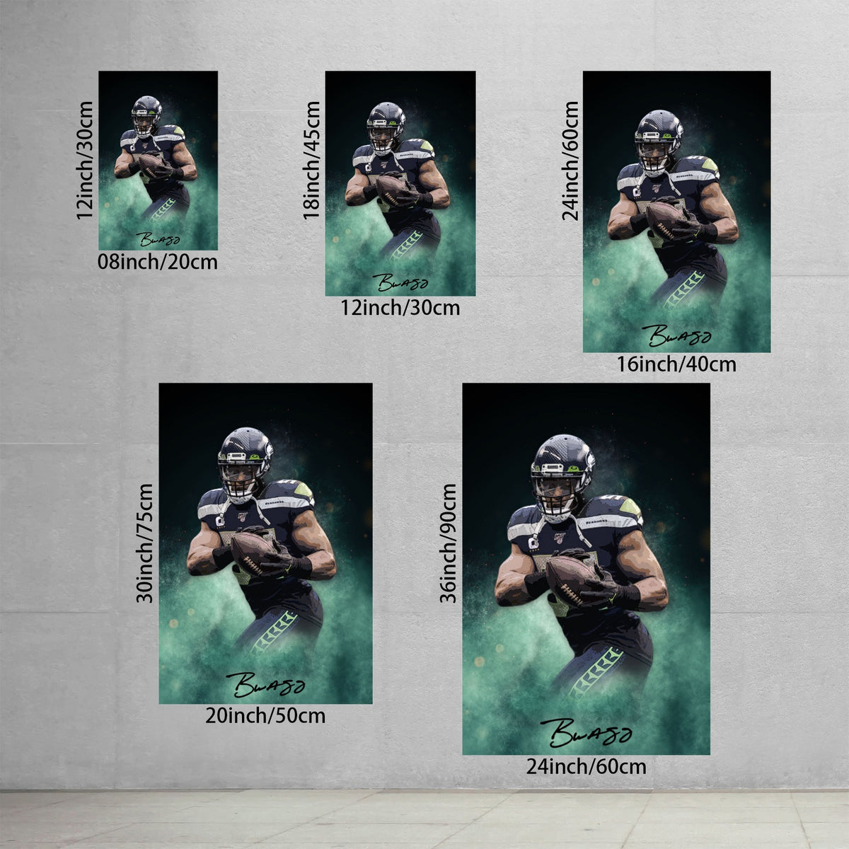Bobby Wagner Celebrity Sports Art Poster School Dining Room Decoration 4 Canvas Wall Art Poster Decor Gift