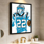 Christian McCaffrey Art Poster 1 Canvas Wall Art Poster Decor Gift