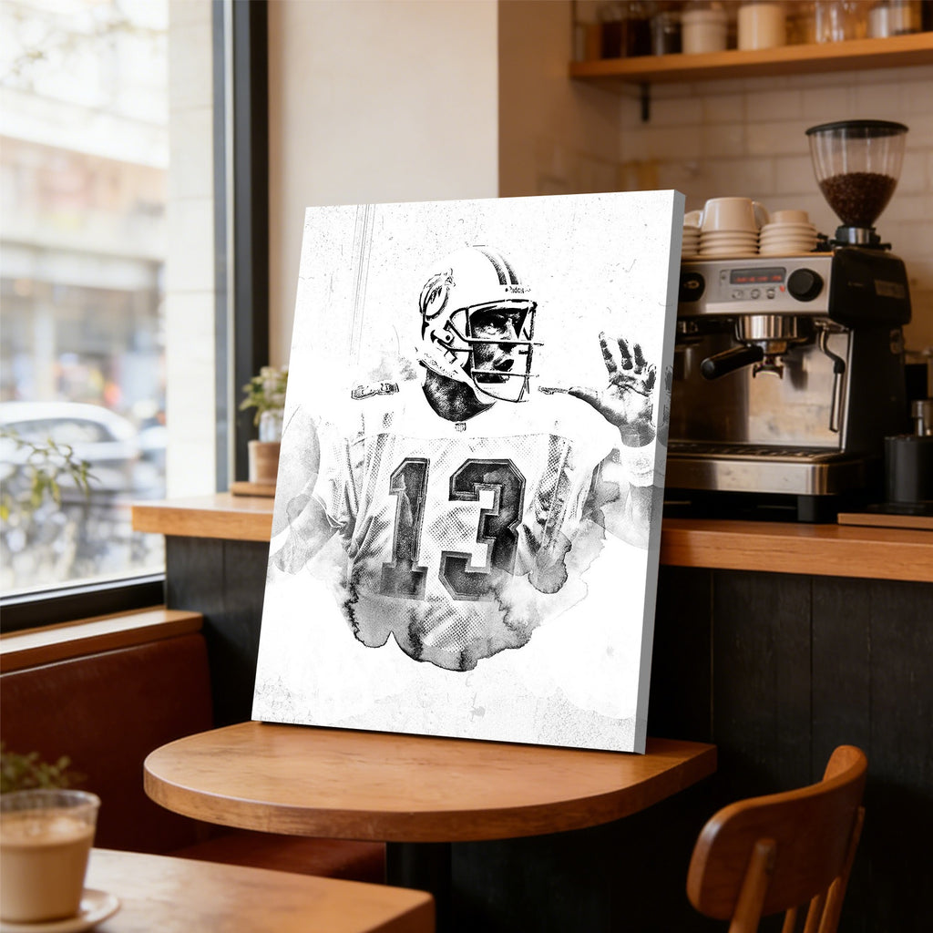 Dan Marino Art Sports Decorative Poster School Dormitory 2 Canvas Wall Art Poster Decor Gift